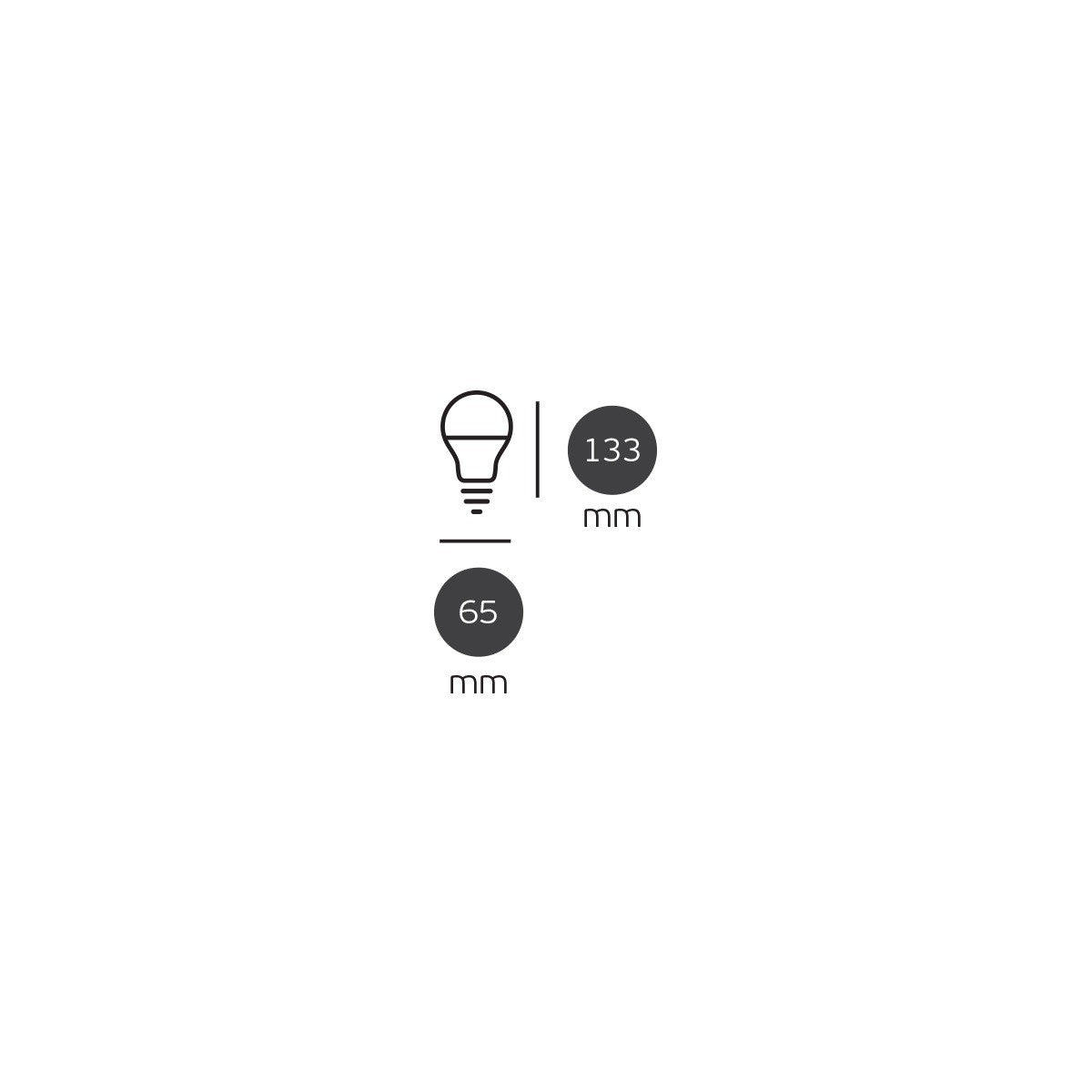 VK Light Classic Plastic E27 LED Bulb, ø70, 20W