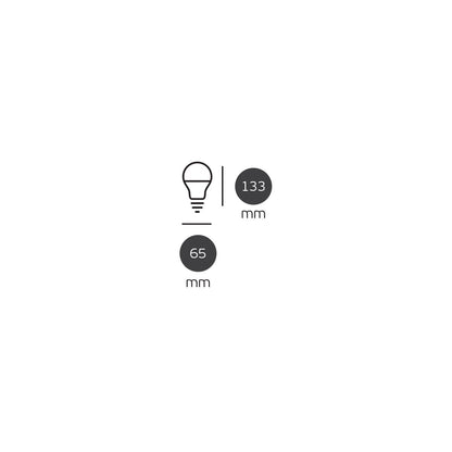 VK Light Classic Plastic E27 LED Bulb, ø70, 20W