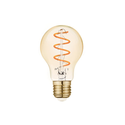 VK Light Spiral Filament Amber A60 E27 2200K 4.5W Dimmable LED Bulb
