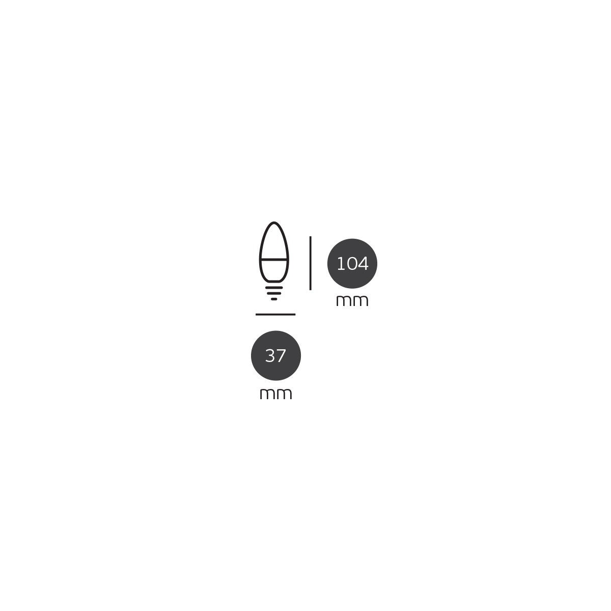 VK Light Candle Plastic E14 9W LED Bulb