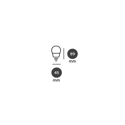 VK Light Mini Globe Plastic E14 LED Bulb, ø45, 9W
