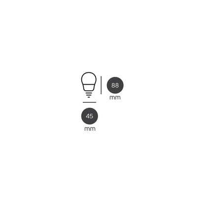 VK Light Mini Globe Plastic E27 LED Bulb, 810 lm, 45 mm diameter, 9 W, Dimmable