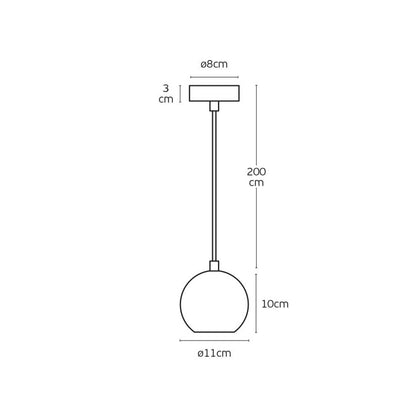 VK Light Ada GU10 pendant light spherical