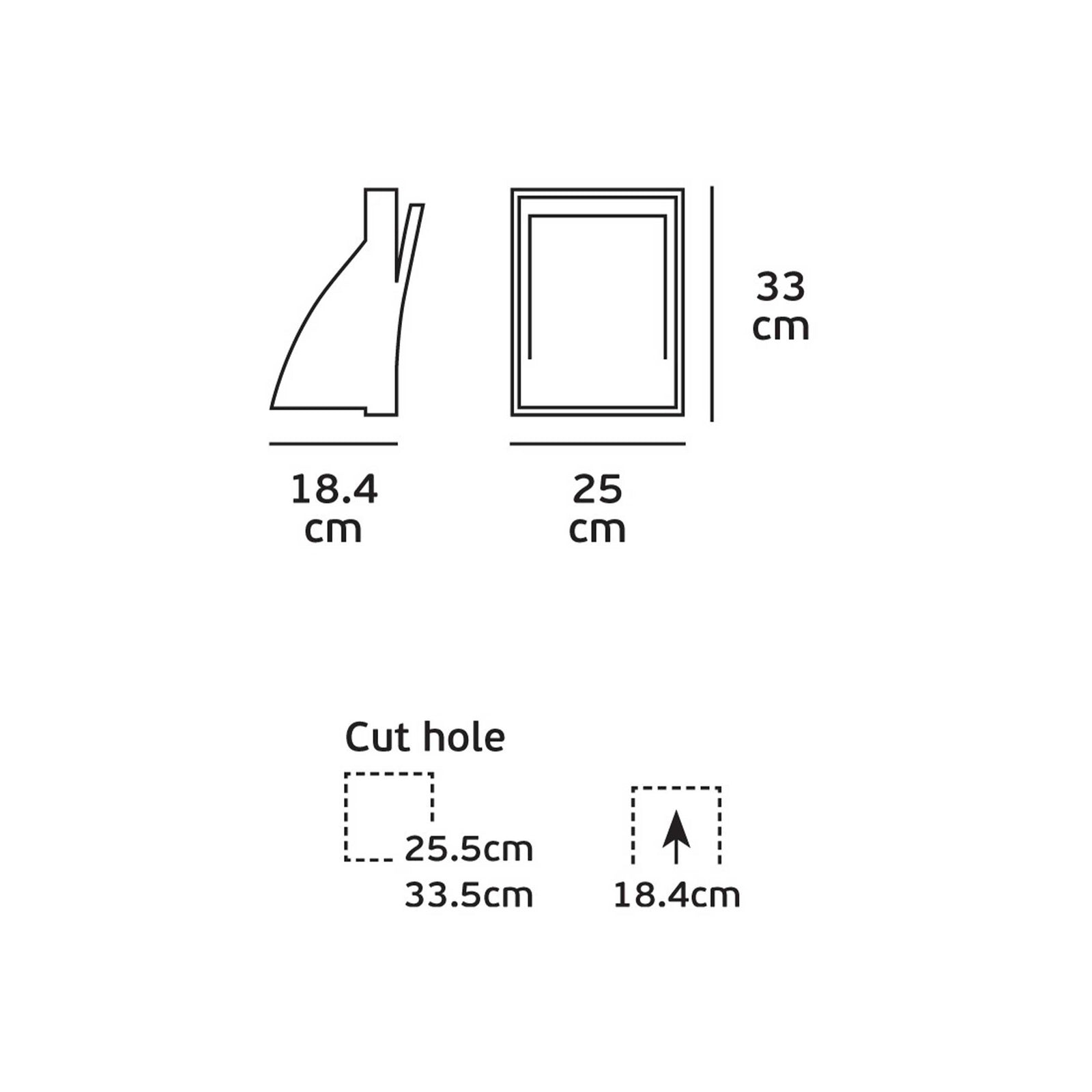 VK Light Don E14 recessed wall light