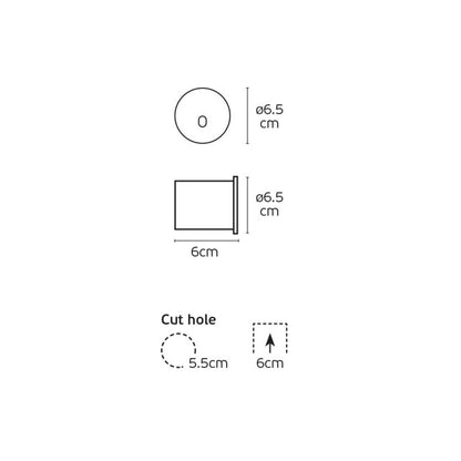 VK Light Fune LED recessed stairwell light round