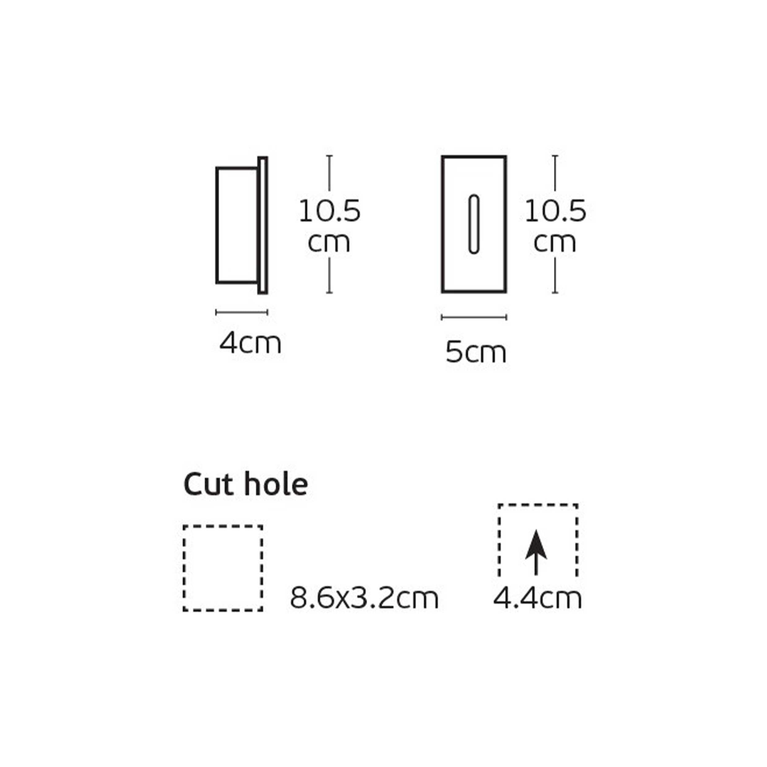 VK Light Fune S LED recessed stairwell light rectangular IP65