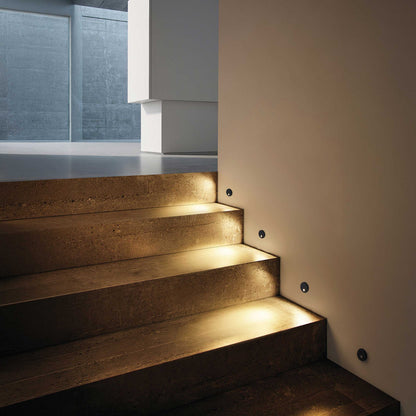 VK Light Fune LED recessed stairwell light round IP67