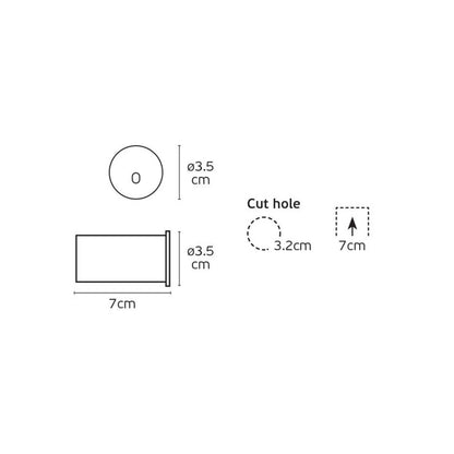 VK Light Fune LED recessed stairwell light round IP67