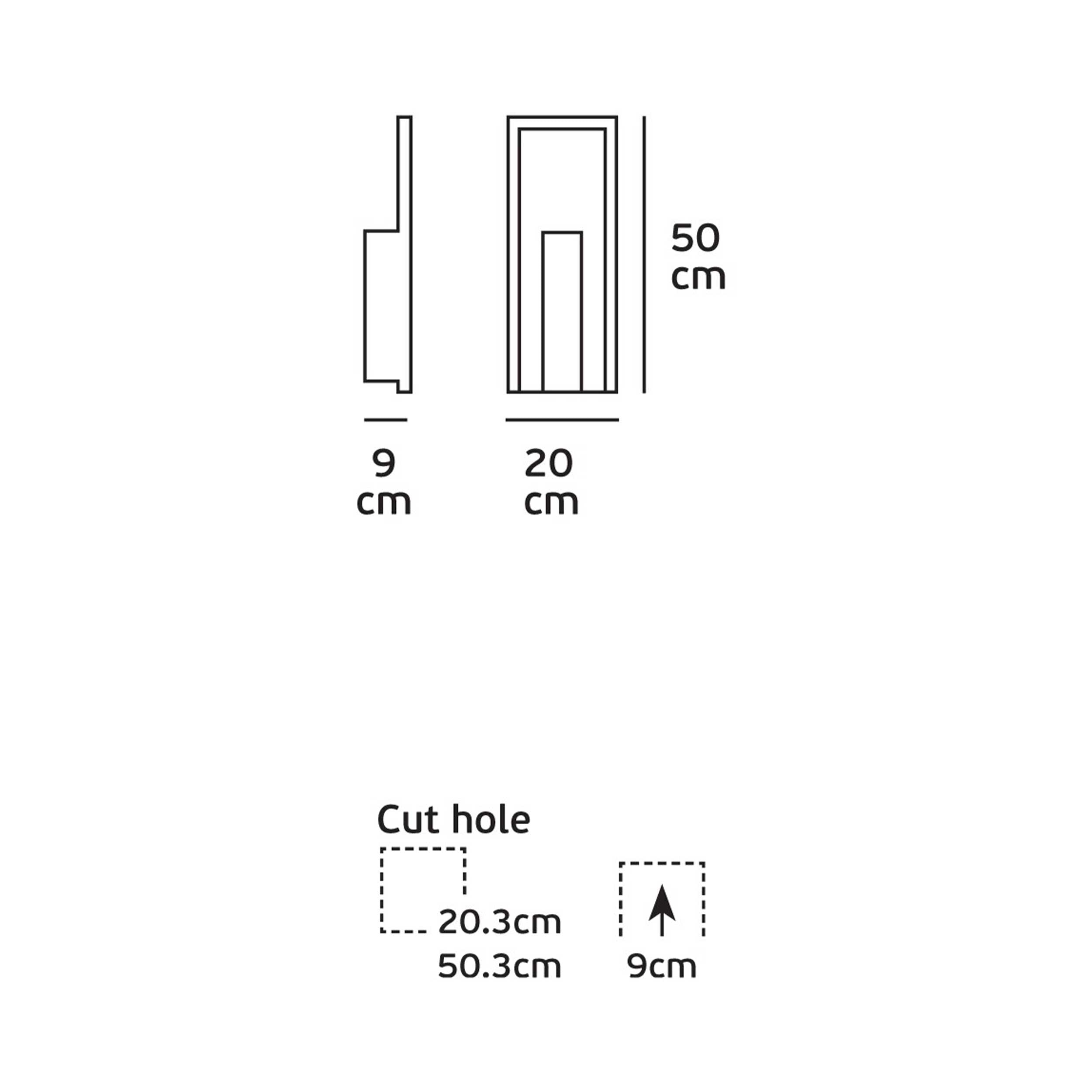 VK Light Gate GU10 recessed wall light
