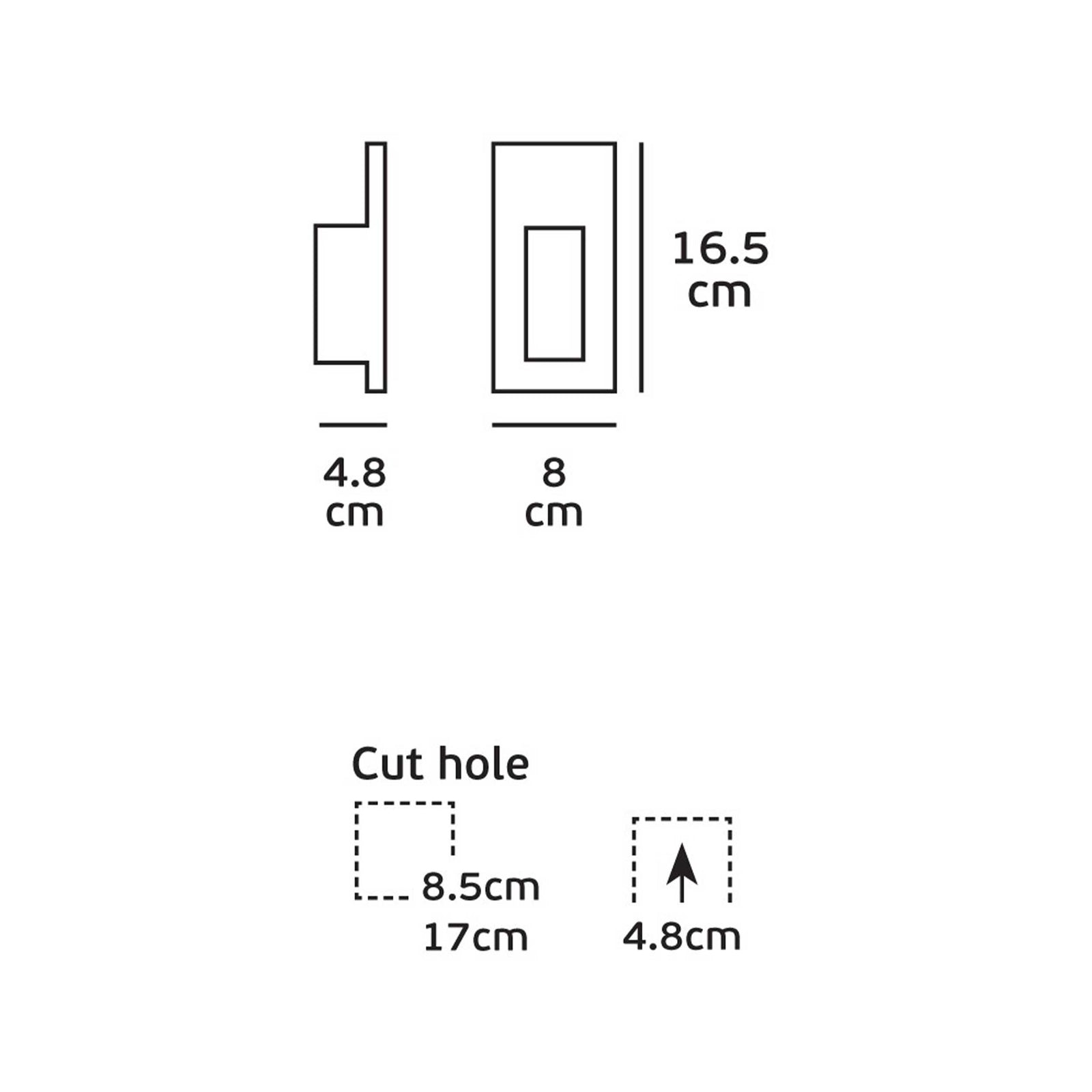 VK Light Gate LED recessed wall light