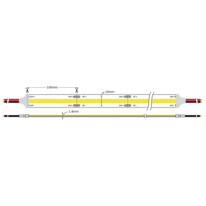COB LED Strip 24V CRI90 IP66 (5m)