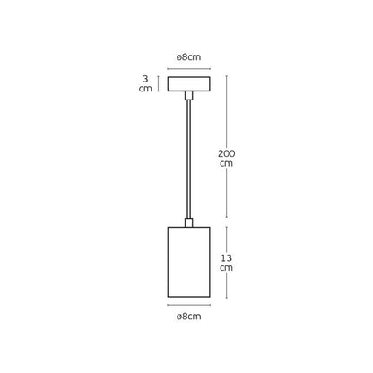 VK Light Ada GU10 pendant light cylindrical