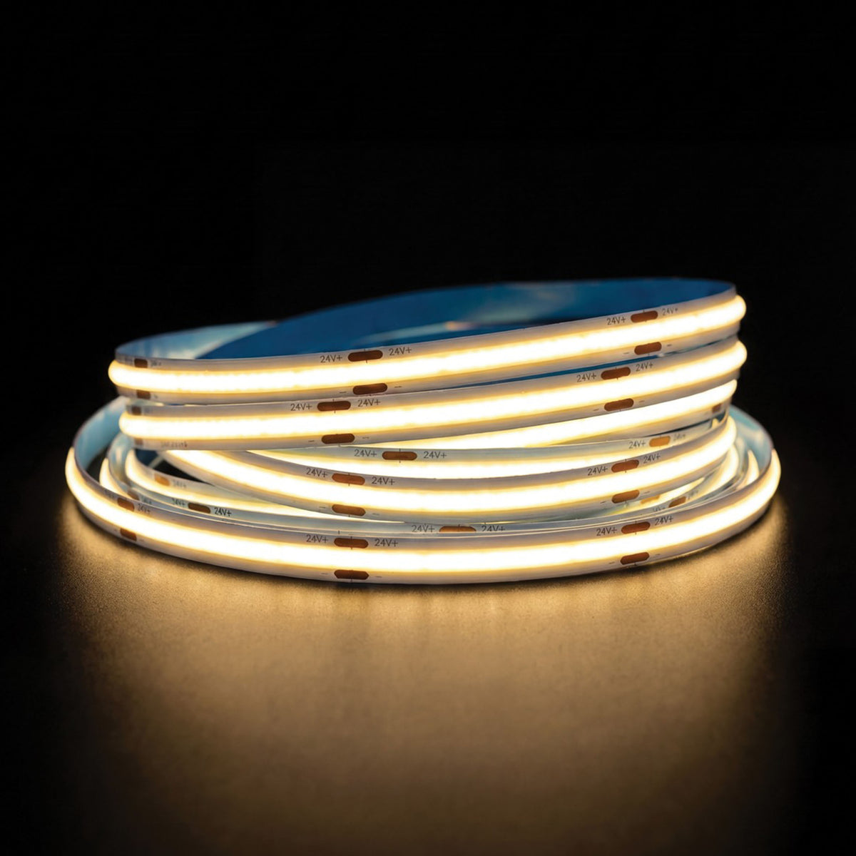 24V LED COB Strip, CRI90, IP65, 3000K, Dimmable (5 m)