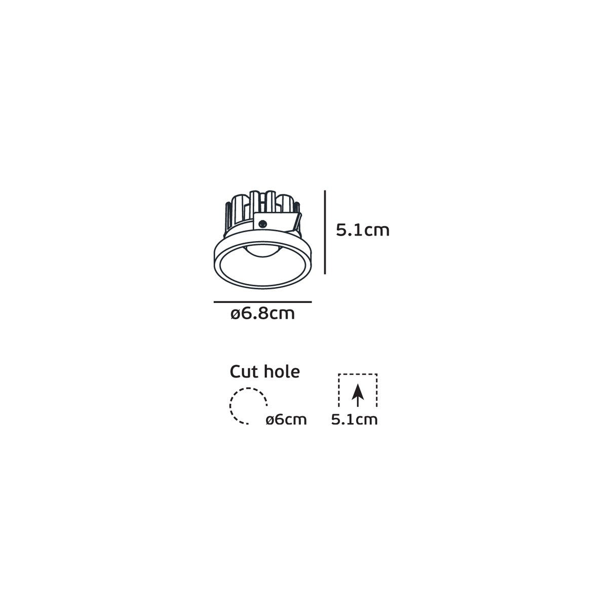 VK Light Poc LED Recessed light IP44