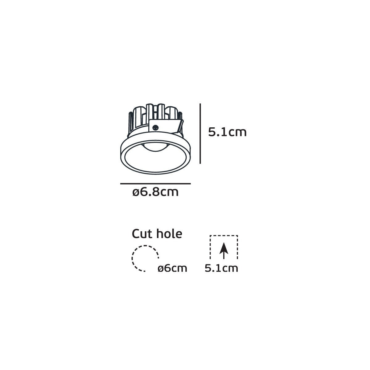 VK Light Poc LED Recessed light IP44