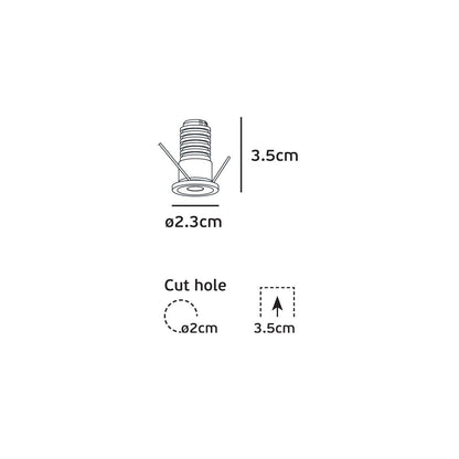 VK Light Smol LED Recessed Miniature Light Fixture