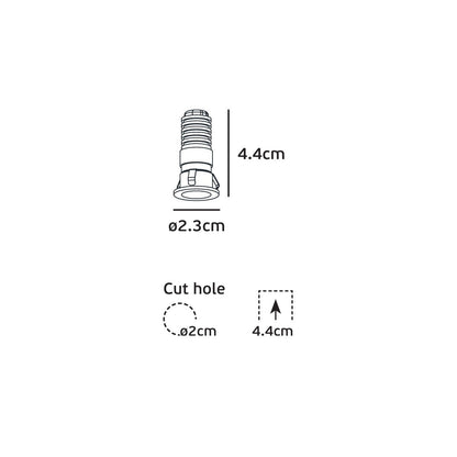 VK Light Smol LED Recessed Miniature Light Fixture