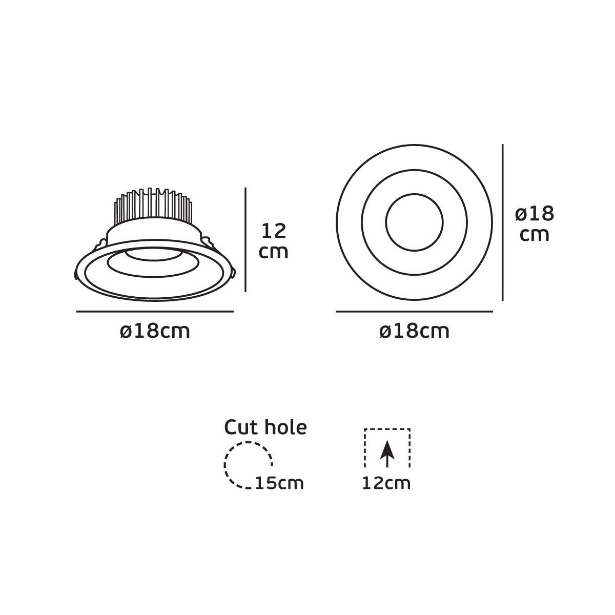 VK Light Uta LED Recessed light IP65