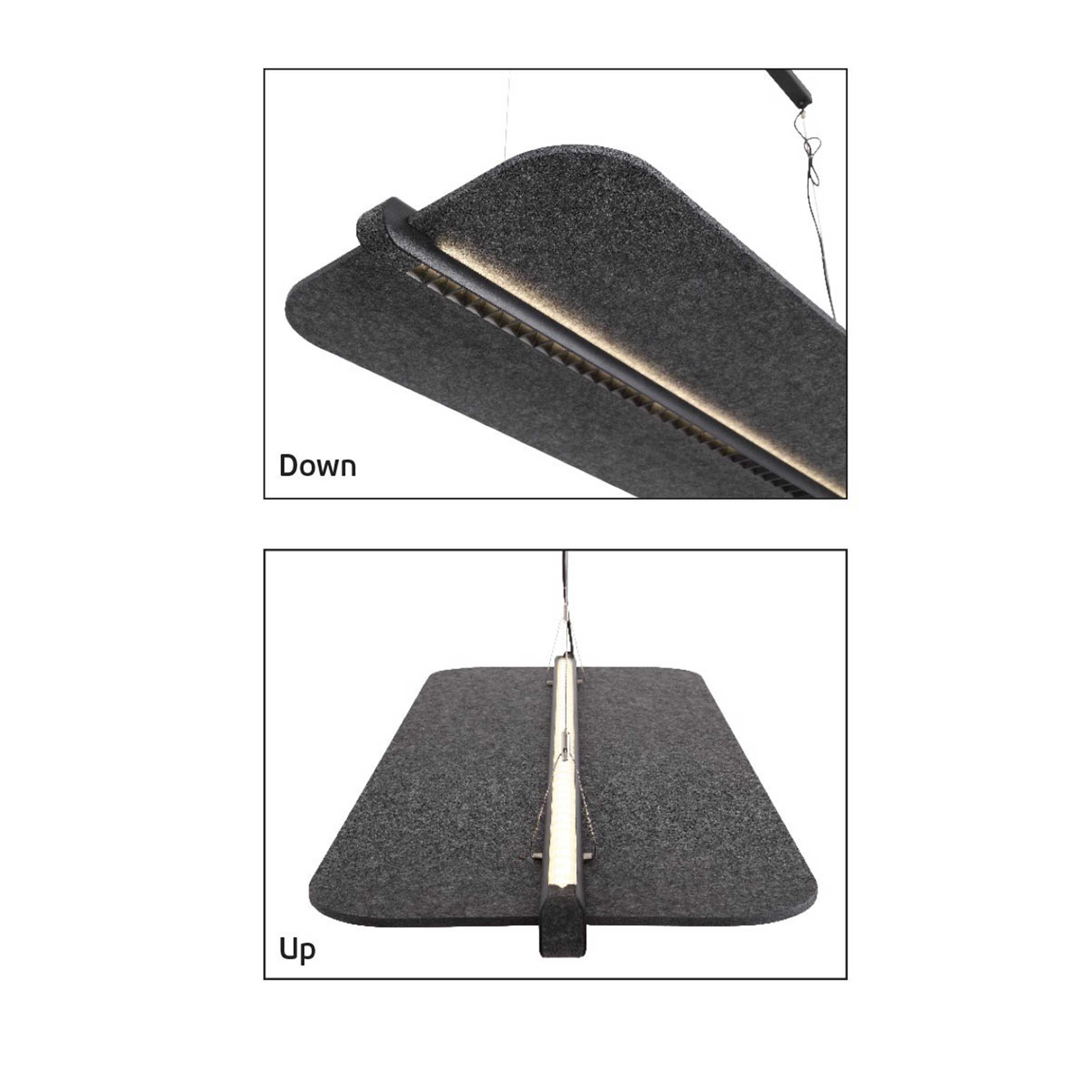 VK Light Mute L LED suspended acoustic light horizontal