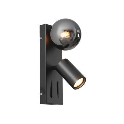 VK Light Nero G9+GU10 wall light for beside the bed