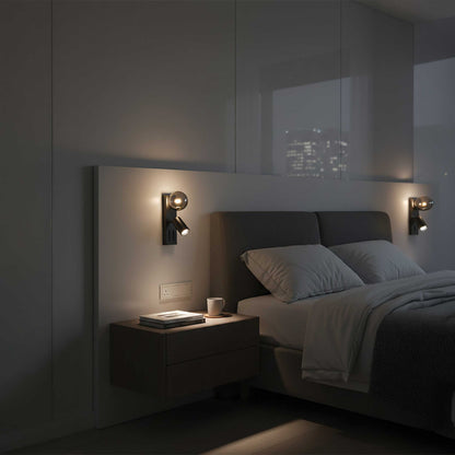 VK Light Nero G9+GU10 wall light for beside the bed