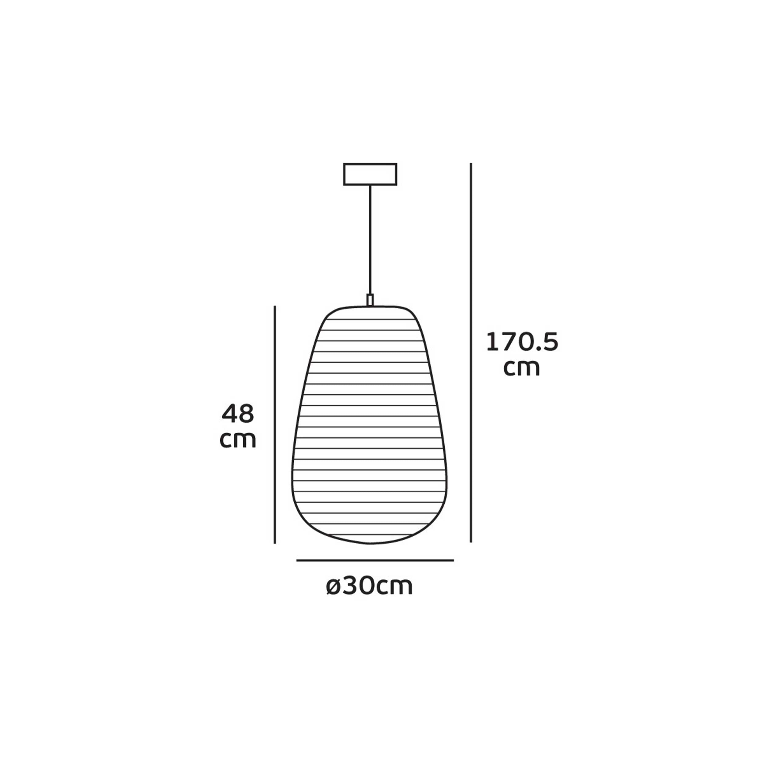 VK Light Noem E27 hanging paper light oval