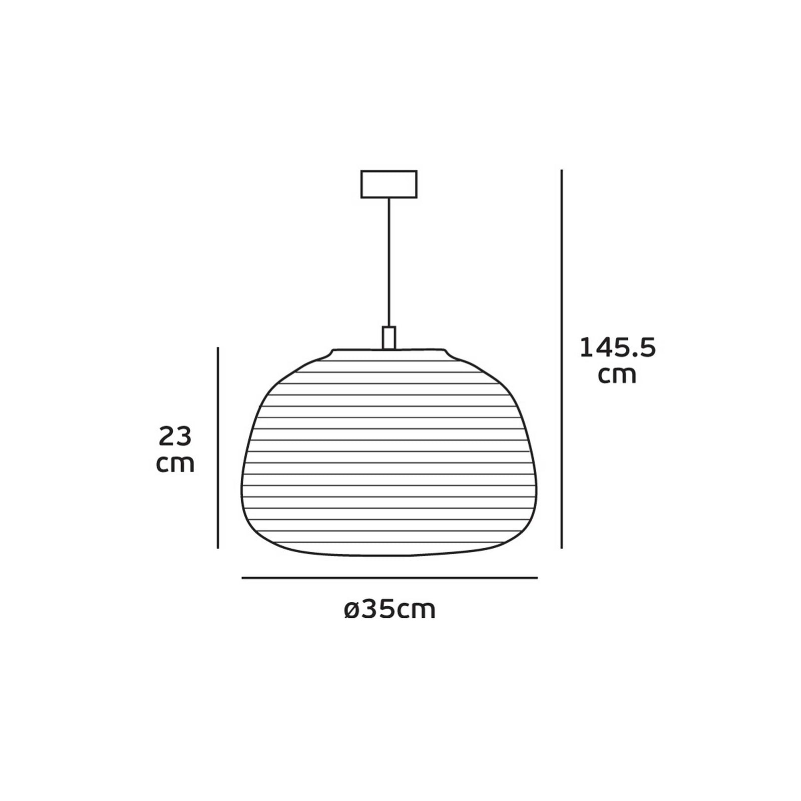 VK Light Noem E27 hanging paper light oval