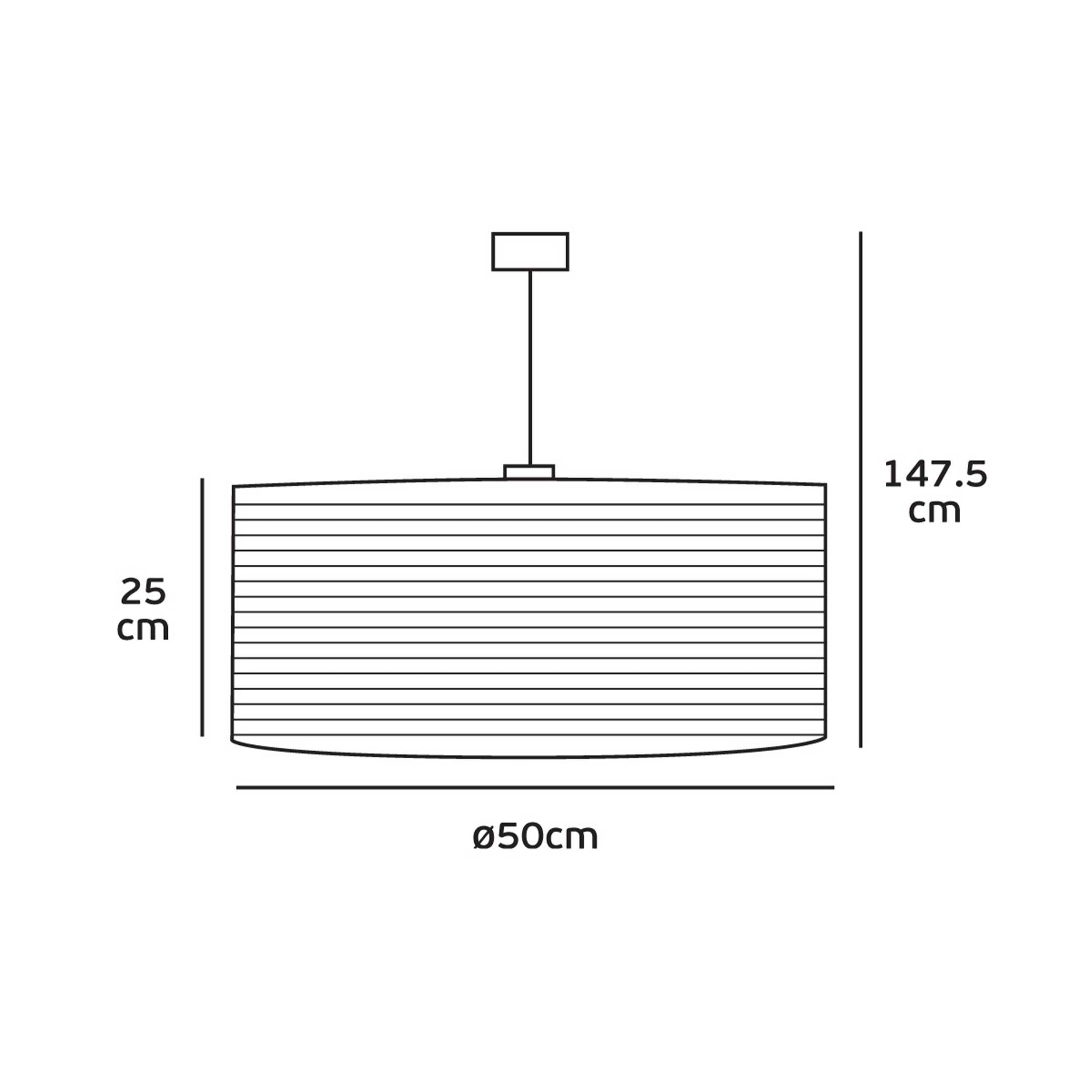 VK Light Noem E27 hanging paper light cylindrical