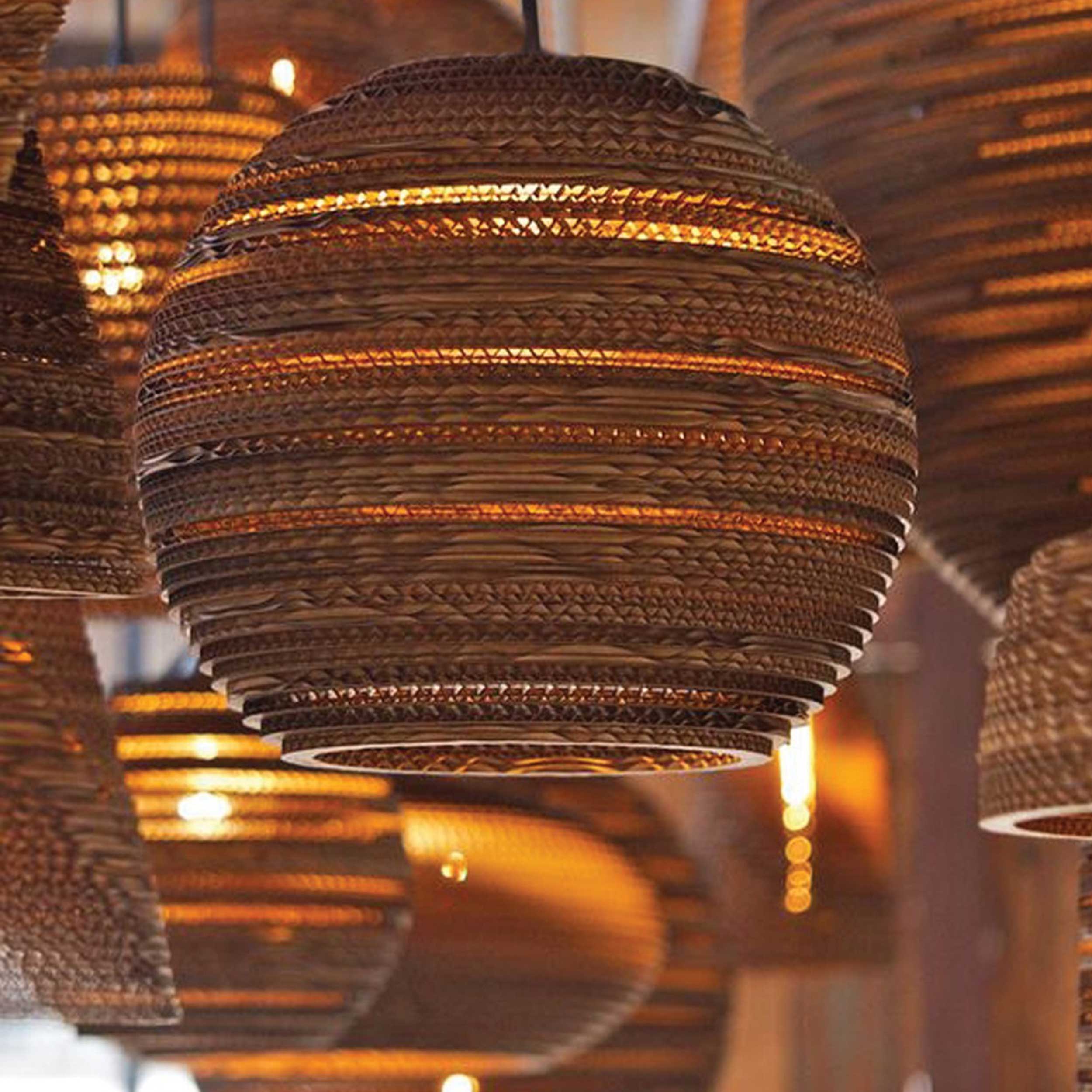 VK Light Noem E27 hanging paper light oval
