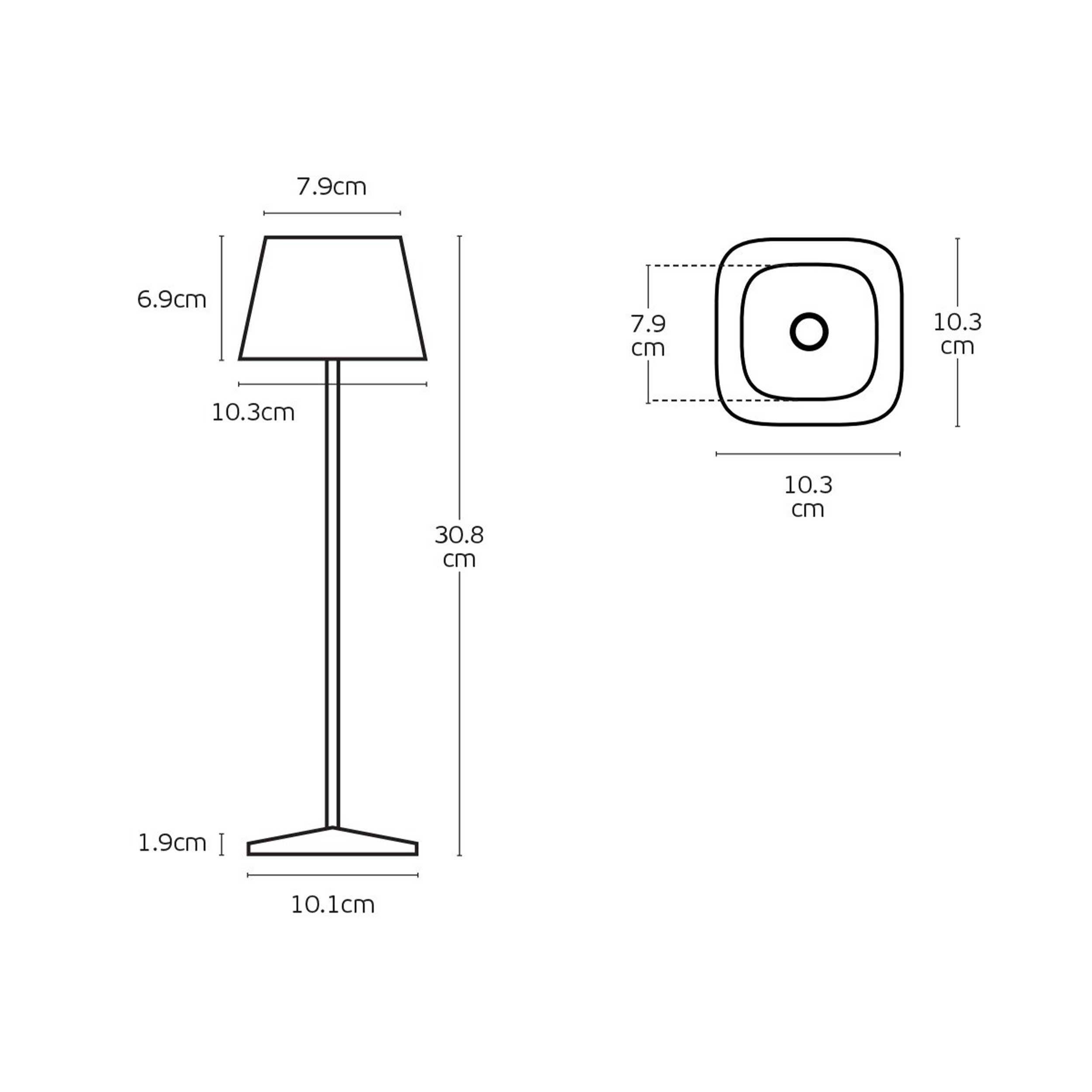 VK Light Opos LED table portable light IP65 square