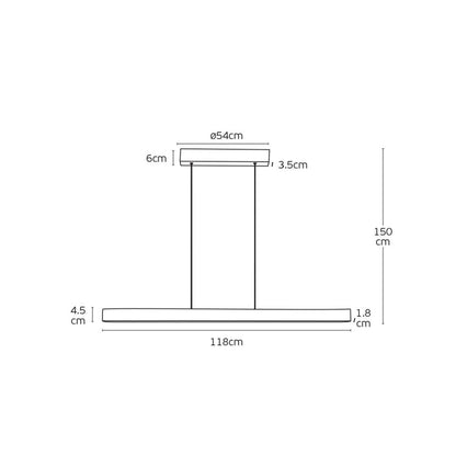 VK Light Orra LED suspended linear wooden light
