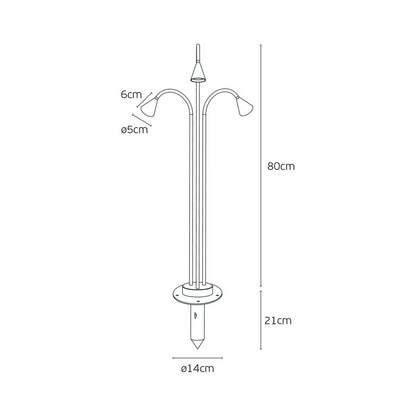 VK Light Rose 3 LED Pole light IP65