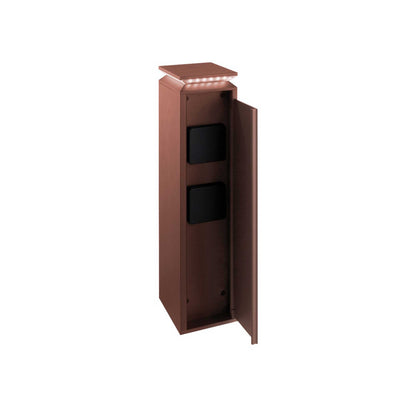 VK Light Run LED post light with Schuko IP54 outlets
