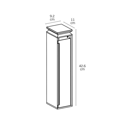 VK Light Run LED post light with Schuko IP54 outlets