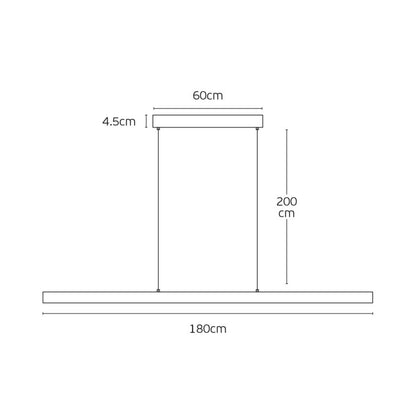 VK Light Woody LED suspended linear wooden light
