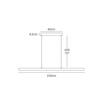 VK Light Woody LED suspended linear wooden light