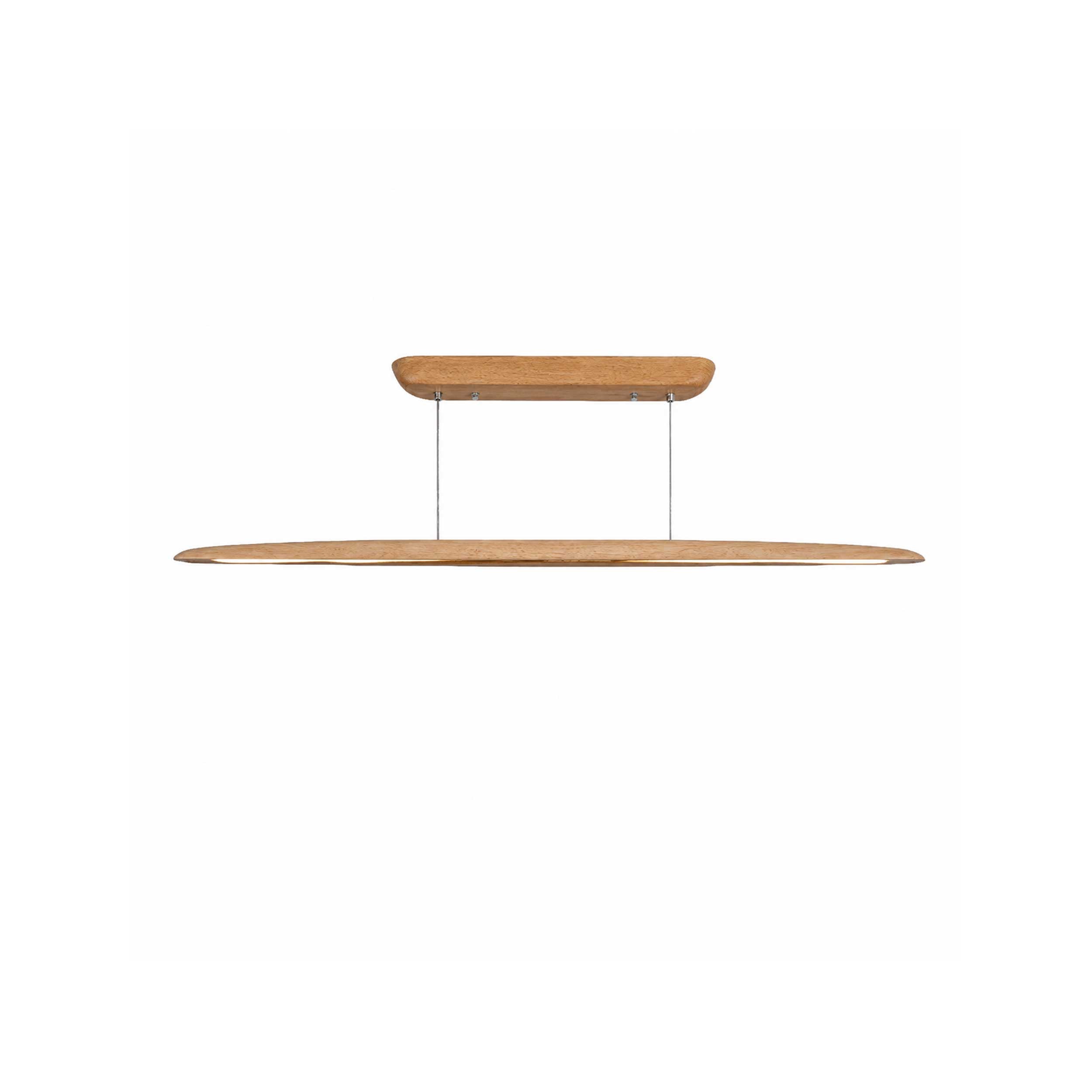 VK Light Woody LED suspended linear wooden light rounded