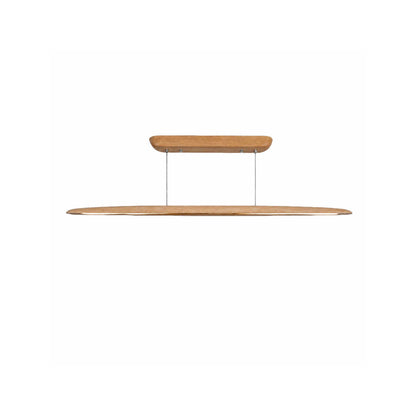 VK Light Woody LED suspended linear wooden light rounded
