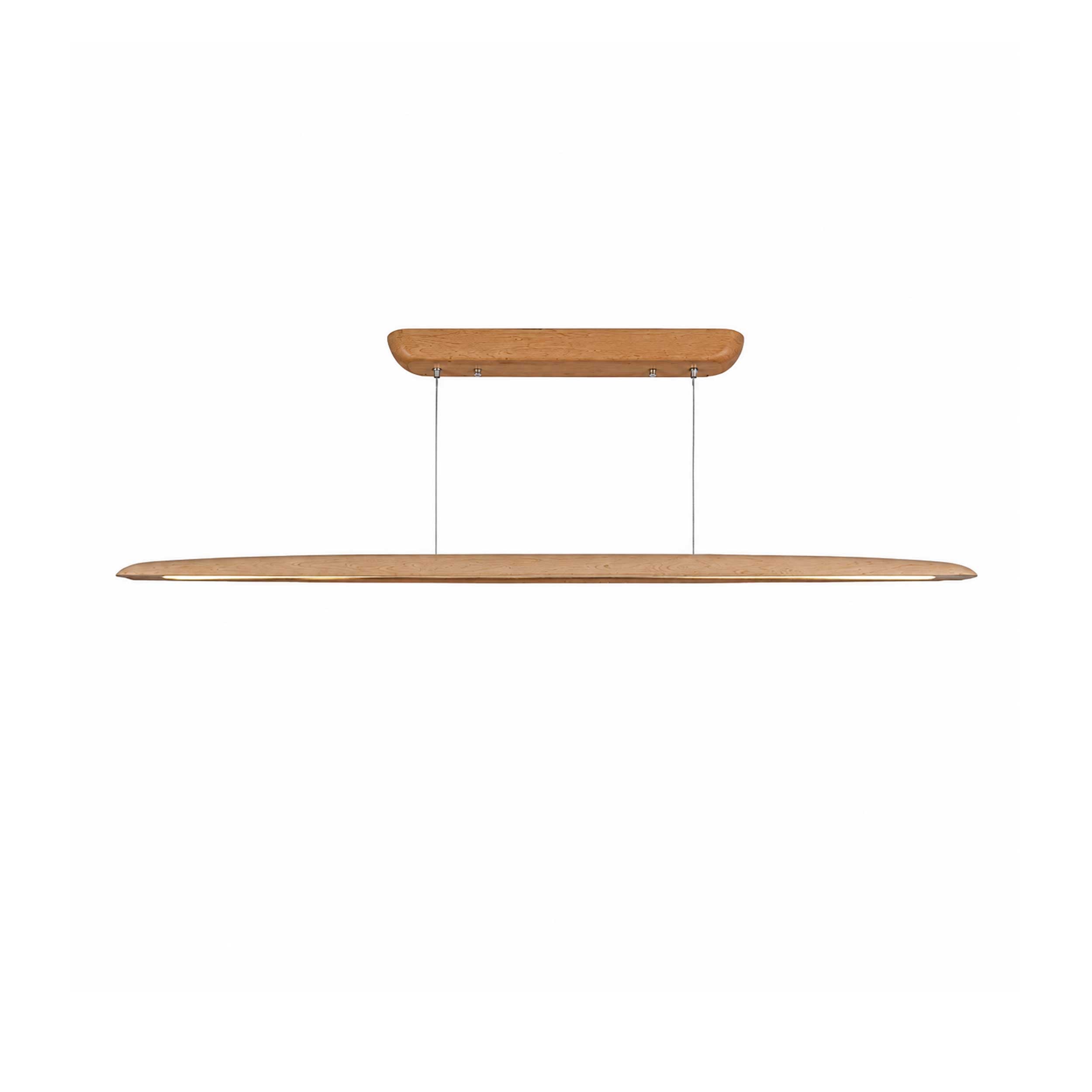 VK Light Woody LED suspended linear wooden light rounded