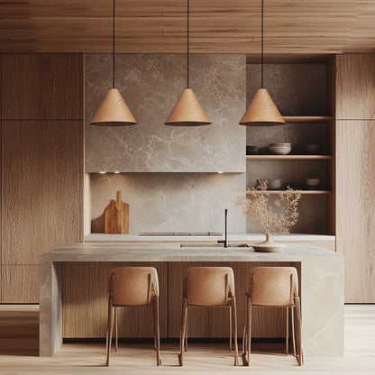 VK Light Woody E27 hanging wooden light