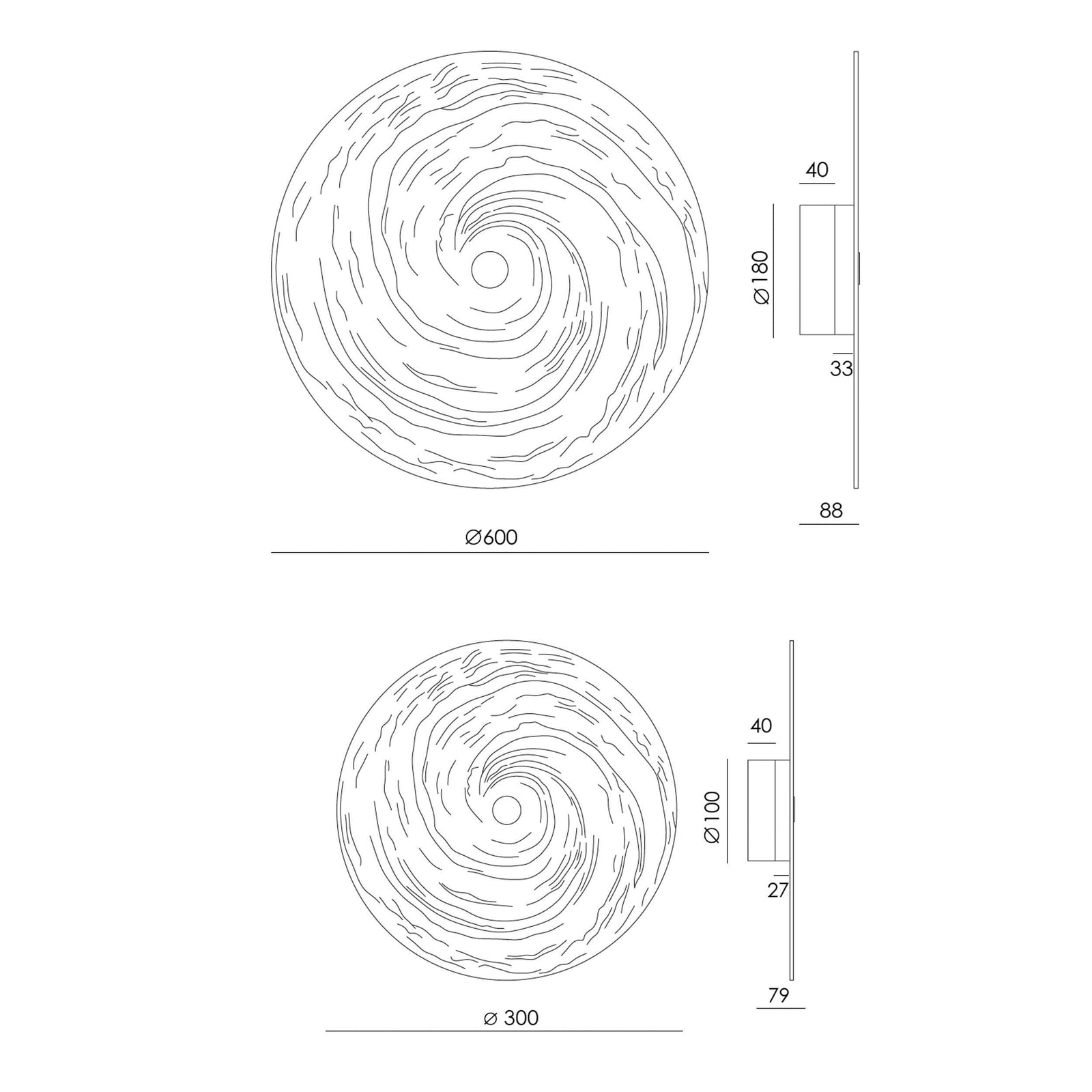 Aromas Lida Round LED surface-mounted light
