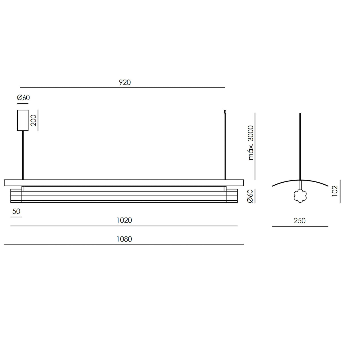 Aromas Tasta LED pendant light