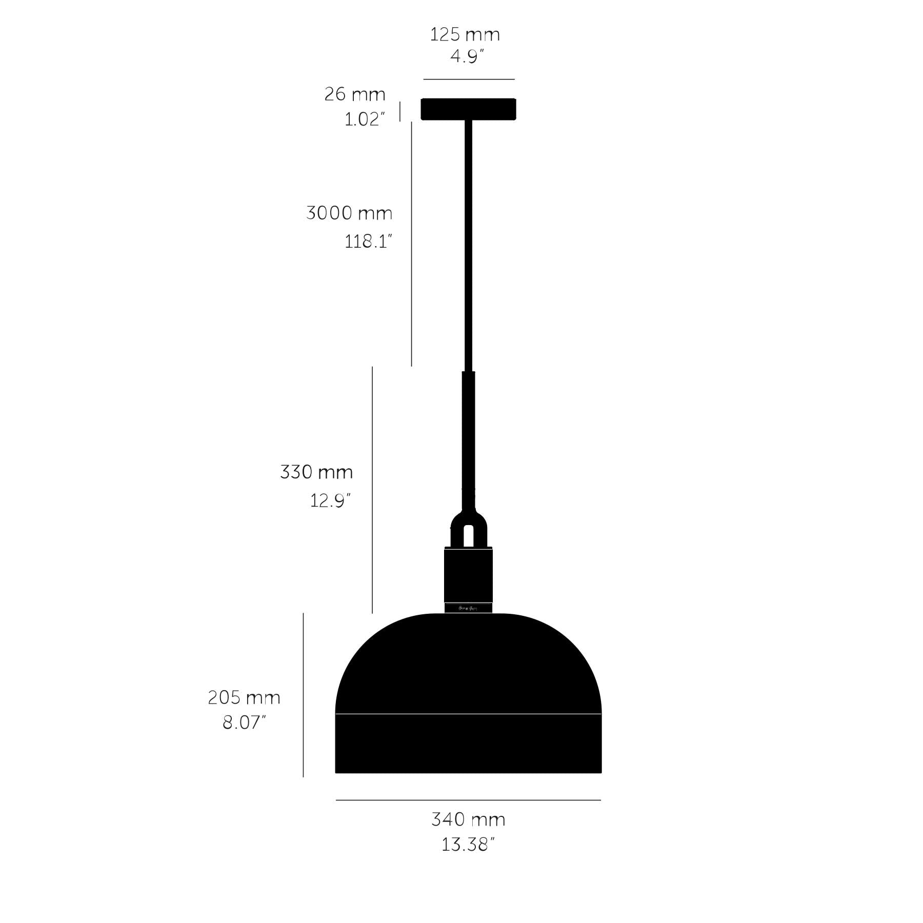 Buster & Punch Forked Pendant E27 závěsné svítidlo