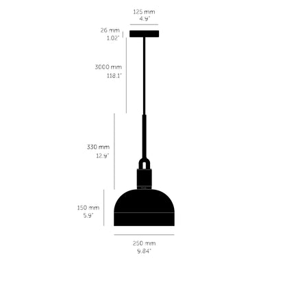 Buster & Punch Forked Pendant E27 závěsné svítidlo