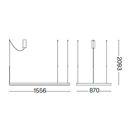 Ideal lux Waves LED pendant light