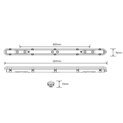 LED dustproof industrial light 1200mm IP66