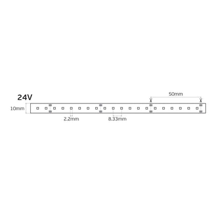 24V LED Strip CRI90 IP20 2700K (5m)