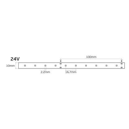 24V LED Strip CRI90 IP20 2700K (5m)