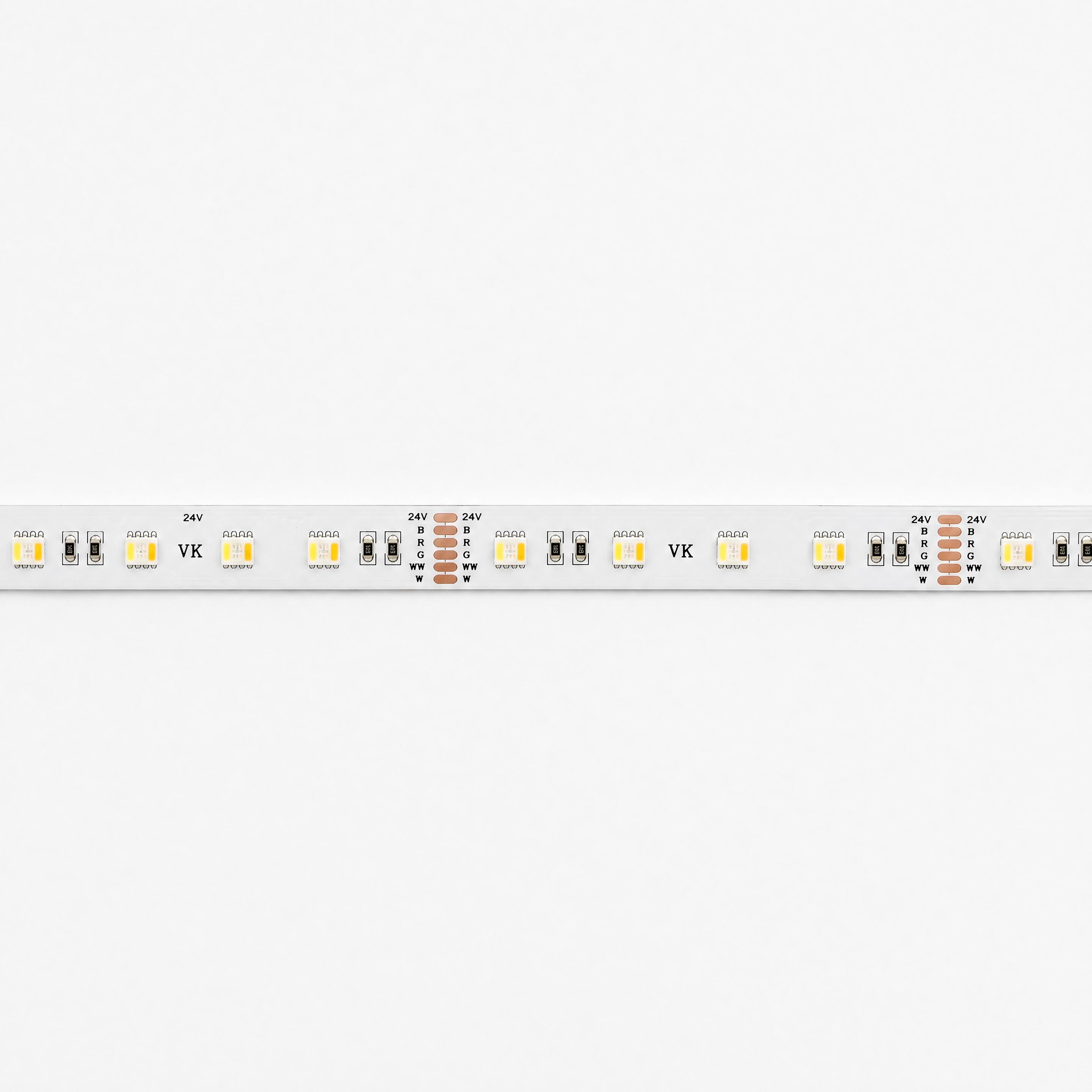 RGB+CCT LED Strip 24V 18W/m CRI90 IP20 2400K–6000K (5m)