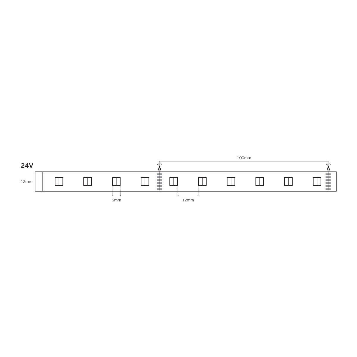 RGB+CCT LED Strip 24V 18W/m CRI90 IP20 2400K–6000K (5m)